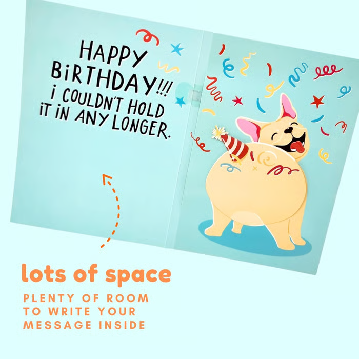 🏆Easter Hot Sale 49% OFF🎉🎂Farting Dog Birthday Card - Funny Birthday Card for Men Women Kids