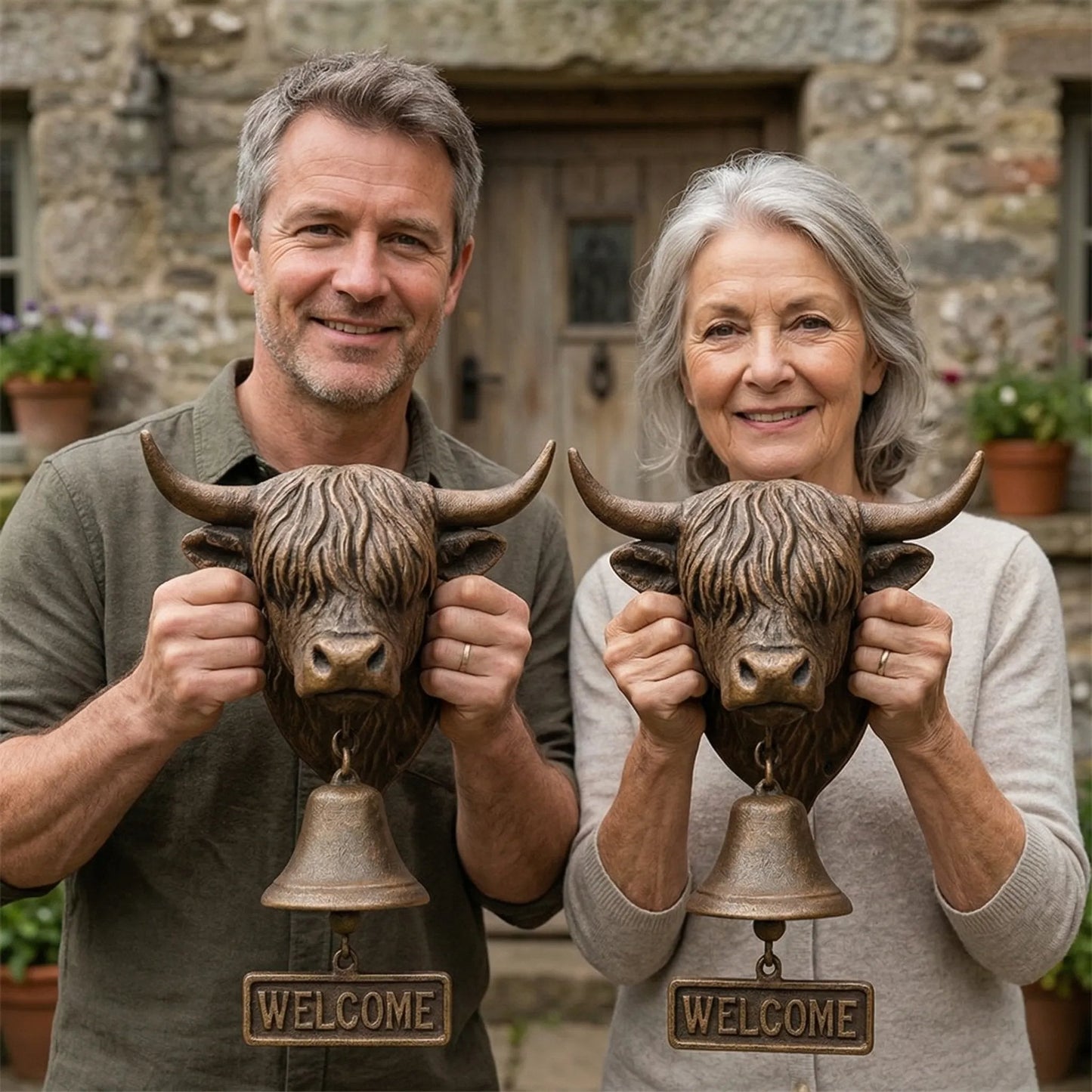 🔥Last Day 49% OFF - Highland Cow Welcome Bell