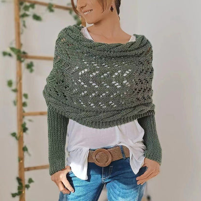 🥰Summer Sale-50% OFF💛Scarf with Sleeves, Boho Shrug Cardigan, Wrap Sweater Women, Boho Weeding Shawl