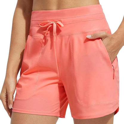 🌞Hot Sale 50% OFF🩳Women's 5" Swim Board Shorts High Waisted Quick Dry Swimming Bottoms